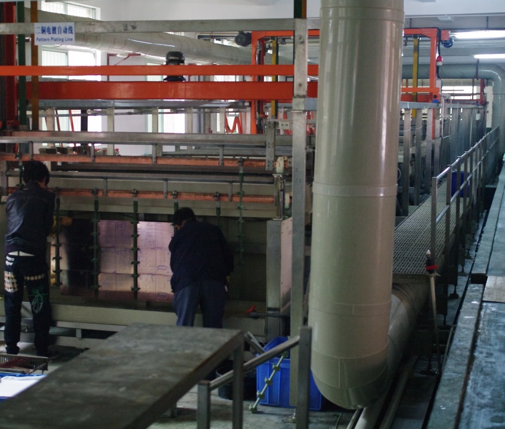Industrial electroplating process line